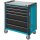 HAZET Werkstattwagen Assistent 179NXL-6 | Schubladen flach: 3?X 77 X 696 X 398 mm | Schubladen hoch: 3?X 162 X 696 X 398 mm