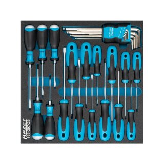 HAZET Schraubendreher-Satz 163-297/26 | Schlitz Profil, Kreuzschlitz Profil PH, Innen-Sechskant Profil, Innen TORX® Profil | Anzahl Werkzeuge: 26