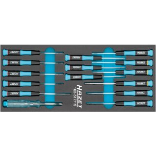 HAZET Elektronik-Schraubendreher Satz 163-517/15 | Schlitz Profil, Kreuzschlitz Profil PH, Innen TORX® Profil | Anzahl Werkzeuge: 15