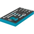 HAZET Steckschlüssel-Satz 163-181/17 | Vierkant10 mm (3/8 Zoll) | Außen-Sechskant-Tractionsprofil | Anzahl Werkzeuge: 17