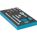 HAZET Steckschlüssel-Satz 163-181/17 | Vierkant10 mm (3/8 Zoll) | Außen-Sechskant-Tractionsprofil | Anzahl Werkzeuge: 17