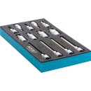 HAZET Schraubendreher-Steckschlüsseleinsatz Satz 163-220/13 | Vierkant12,5 mm (1/2 Zoll) | Innen-Sechskant Profil | Anzahl Werkzeuge: 13