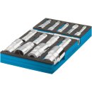 HAZET Steckschlüssel-Satz 163-459/15 | Vierkant12,5 mm (1/2 Zoll) | Außen-Sechskant-Tractionsprofil | Anzahl Werkzeuge: 15 | 10  32