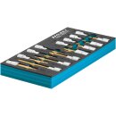 HAZET XZN Schraubendreher-Einsatz-Satz, Innen-Vierkant (Robertson) 12,5 , 15-teilig 163-482/15 | Vierkant12,5 mm (1/2 Zoll) | Innen Vielzahn Profil XZN | Anzahl Werkzeuge: 15 | M5  M12