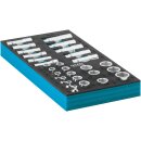 HAZET Steckschlüssel-Einsatz-Satz 163-489/28 | Vierkant10 mm (3/8 Zoll) | Außen-Sechskant-Tractionsprofil | Anzahl Werkzeuge: 28 | 6  22