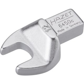 HAZET Einsteck-Maulschlüssel 6450C-12 | Einsteck-Vierkant 9 X 12 mm | Außen-Sechskant Profil | 12