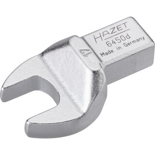 HAZET Einsteck-Maulschlüssel 6450D-17 | Einsteck-Vierkant 14 X 18 mm | Außen-Sechskant Profil | 17