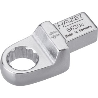 HAZET Einsteck-Ringschlüssel 6630C-11 | Einsteck-Vierkant 9 X 12 mm | Außen-Doppel-Sechskant-Tractionsprofil | 11