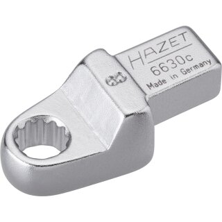 HAZET Einsteck-Ringschlüssel 6630C-8 | Einsteck-Vierkant 9 X 12 mm | Außen-Doppel-Sechskant-Tractionsprofil | 8