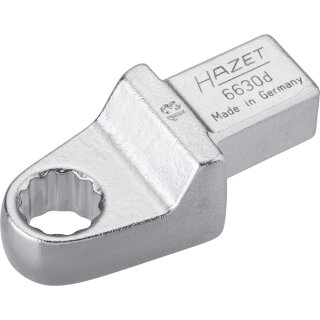 HAZET Einsteck-Ringschlüssel 6630D-13 | Einsteck-Vierkant 14 X 18 mm | Außen-Doppel-Sechskant-Tractionsprofil | 13