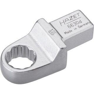 HAZET Einsteck-Ringschlüssel 6630D-16 | Einsteck-Vierkant 14 X 18 mm | Außen-Doppel-Sechskant-Tractionsprofil | 16