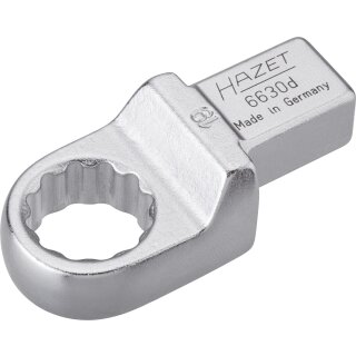 HAZET Einsteck-Ringschlüssel 6630D-19 | Einsteck-Vierkant 14 X 18 mm | Außen-Doppel-Sechskant-Tractionsprofil | 19