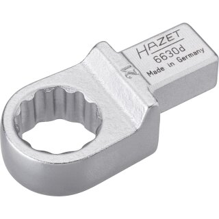 HAZET Einsteck-Ringschlüssel 6630D-21 | Einsteck-Vierkant 14 X 18 mm | Außen-Doppel-Sechskant-Tractionsprofil | 21