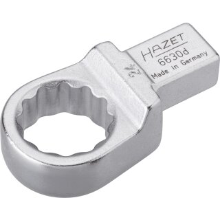 HAZET Einsteck-Ringschlüssel 6630D-24 | Einsteck-Vierkant 14 X 18 mm | Außen-Doppel-Sechskant-Tractionsprofil | 24