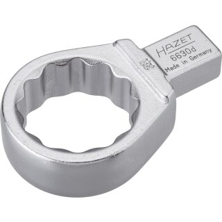 HAZET Einsteck-Ringschlüssel 6630D-36 | Einsteck-Vierkant 14 X 18 mm | Außen-Doppel-Sechskant-Tractionsprofil | 36