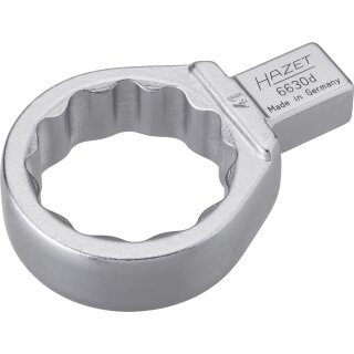 HAZET Einsteck-Ringschlüssel 6630D-41 | Einsteck-Vierkant 14 X 18 mm | Außen-Doppel-Sechskant-Tractionsprofil | 41
