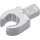 HAZET Einsteck-Ringschlüssel (offen) 6612C-14 | Einsteck-Vierkant 9 X 12 mm | Außen-Doppel-Sechskant Profil | 14
