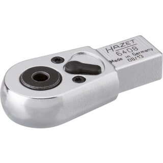 HAZET Bit Einsteck-Umschaltknarre 6408 | Einsteck-Vierkant 9 X 12 mm | Sechskant6,3 (1/4 Zoll), Innen-Sechskant Profil
