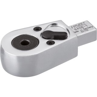 HAZET Bit Einsteck-Umschaltknarre 6408-1 | Einsteck-Vierkant 9 X 12 mm | Sechskant8 mm (5/16 Zoll), Innen-Sechskant Profil
