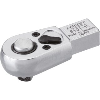 HAZET Einsteck-Umschaltknarre 6401-1S | Einsteck-Vierkant 9 X 12 mm | Vierkant 6,3 mm (1/4 Zoll)