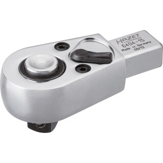 HAZET Einsteck-Umschaltknarre 6404-1S | Einsteck-Vierkant 14 X 18 mm | Vierkant 12,5 mm (1/2 Zoll)