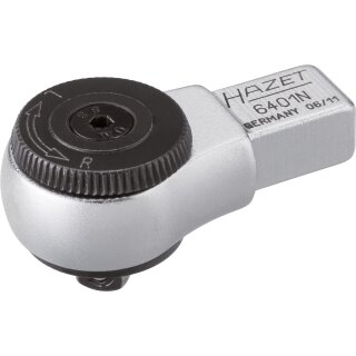 HAZET Einsteck-Umschaltknarre 6401N | Einsteck-Vierkant 9 X 12 mm | Vierkant 6,3 mm (1/4 Zoll)
