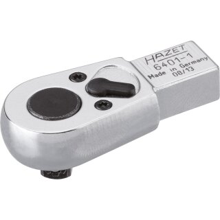 HAZET Einsteck-Umschaltknarre 6401-1 | Einsteck-Vierkant 9 X 12 mm | Vierkant 6,3 mm (1/4 Zoll)