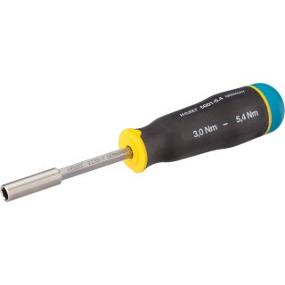 HAZET Drehmoment-Schraubendreher 6001-5.4/3 | Nm min-maX: 3 - 5.4 Nm | Toleranz: 6% | Sechskant6,3 (1/4 Zoll) | Anzahl Werkzeuge: 3