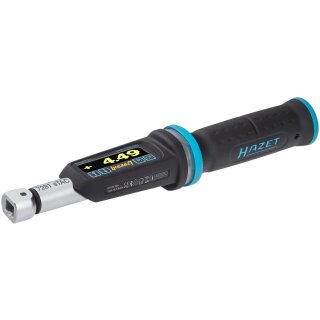HAZET Drehmoment- / Drehwinkelschlüssel, elektronisch | SmartTAC SYSTEM 7000 sTAC | 1??1000 Nm 7281-2STACCAL | Nm min-maX: 2.5??25 Nm | lbf min-maX: 1.85??18.5 lbf.ft? Toleranz: 2% | Einsteck-Vierkant 9 X 12 mm, Vierkant 6,3 mm (1/4 Zoll)