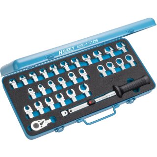 HAZET Drehmoment-Werkzeug-Satz 6290-1CT/29 | Einsteck-Vierkant 9 X 12 mm | Anzahl Werkzeuge: 29