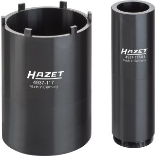 HAZET Nkw Zapfenschlüssel-Satz 4937-117/2 | Vierkant20 mm (3/4 Zoll) | Anzahl Werkzeuge: 2 | 180 mm