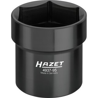 HAZET Nkw Ölkappen/ Achsmutter-Steckschlüssel, 6kt. 4937-95 | Vierkant20 mm (3/4 Zoll) | 95