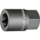 HAZET Bremssattel TORX® Einsatz 2871-E18 | Außen-Sechskant 22 mm | Außen TORX® Profil