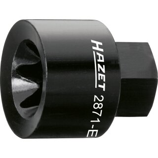 HAZET Bremssattel TORX® Einsatz 2871-E24 | Außen-Sechskant 22 mm | Außen TORX® Profil