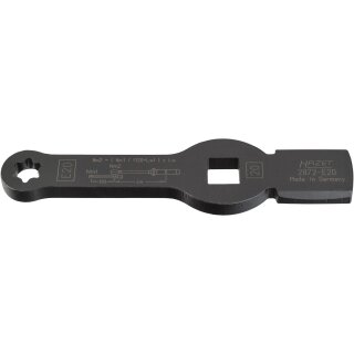 HAZET TORX® Schlag-Schlüssel mit 2 Schlagflächen 2872-E20 | Vierkant20 mm (3/4 Zoll) | Außen TORX® Profil