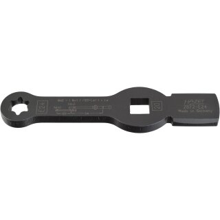 HAZET TORX® Schlag-Schlüssel mit 2 Schlagflächen 2872-E24 | Vierkant20 mm (3/4 Zoll) | Außen TORX® Profil
