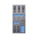 BGS technic Werkstattwageneinlage 1/3: Schraubendreher T-Profil (für Torx) | 5-tlg.