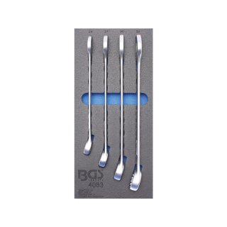 BGS technic Werkstattwageneinlage 1/3: Maul-Ringschlüssel-Satz | SW 24 - 32 mm | 4-tlg.