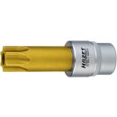 HAZET Nockenwellen-Versteller TORX® Schraubendreher-Einsatz mit Bohrung 2788-T100H | Vierkant12,5 mm (1/2 Zoll) | Tamper Resistant TORX® Profil | 100 mm