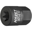 HAZET Turbolader / Krümmer TORX® Einsatz 2871-E12 | Außen-Sechskant 17 mm | Außen TORX® Profil