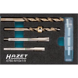 HAZET Glühkerzen-Reparatur Satz 4760-M10X1/9 | Anzahl Werkzeuge: 9