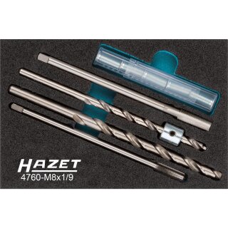 HAZET Glühkerzen-Reparatur Satz 4760-M8X1/9 | Anzahl Werkzeuge: 9