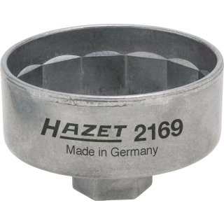 HAZET Ölfilter-Schlüssel 2169 | Vierkant10 mm (3/8 Zoll) | Außen-14-kant Profil