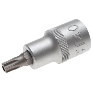 BGS technic Bit-Einsatz | Antrieb Innenvierkant 12,5 mm (1/2") | T-Profil (für Torx) mit Bohrung T40