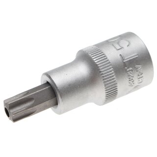 BGS technic Bit-Einsatz | Antrieb Innenvierkant 12,5 mm (1/2") | T-Profil (für Torx) mit Bohrung T50