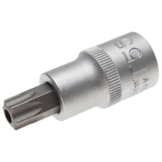BGS technic Bit-Einsatz | Antrieb Innenvierkant 12,5 mm (1/2") | T-Profil (für Torx) mit Bohrung T55