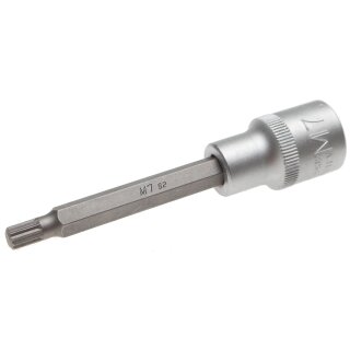 BGS technic Bit-Einsatz | Länge 100 mm | Antrieb Innenvierkant 12,5 mm (1/2") | Innenvielzahn (für XZN) M7