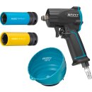 HAZET Schlagschrauber-Satz 9012M/4 | Lösemoment maXimal: 1100 Nm | Vierkant 12,5 mm (1/2 Zoll) | Jumbo Hammer-Schlagwerk