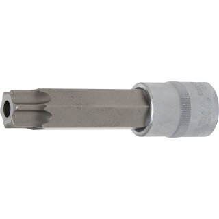 BGS technic Bit-Einsatz | Länge 110 mm | Antrieb Innenvierkant 12,5 mm (1/2") | T-Profil (für Torx) mit Bohrung T90