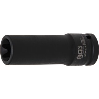BGS technic Kraft-Steckschlüssel-Einsatz E-Profil, tief | Antrieb Innenvierkant 20 mm (3/4") | SW E28 mm